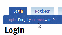 forgot password